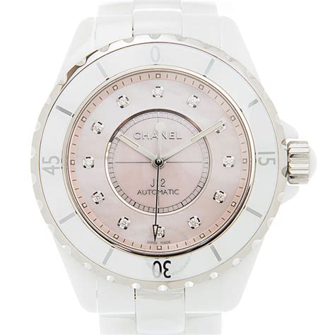 chanel j12 mother of pearl and diamond dial|Chanel j12 automatic.